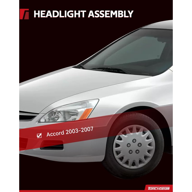 Torchbeam Headlights Assembly Compatible with 2003 2004 2005 2006 2007