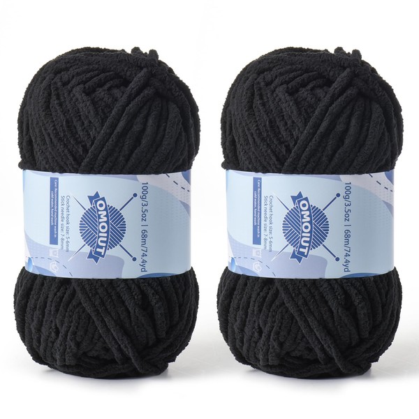 Chunky Chenille Yarn for Crocheting，Baby Yarn for Crocheting Soft Blankets，Bulky