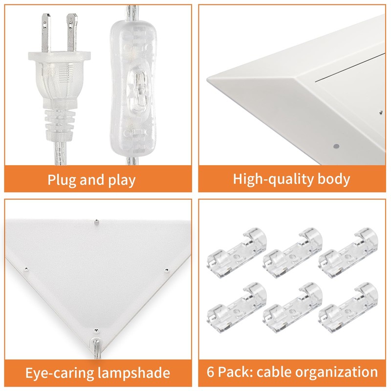 Zlierop Upgraded Corner Lights for Living Room, 22W 2200LM LED