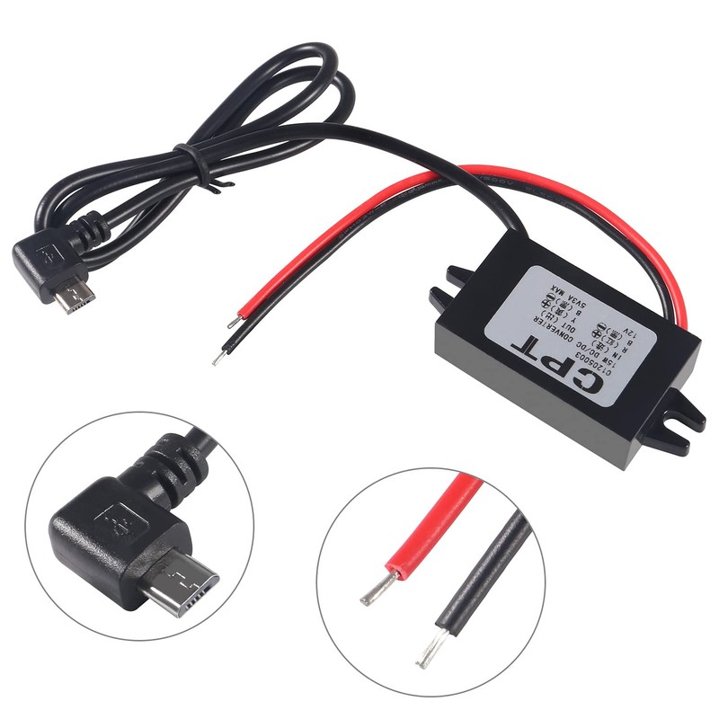 Aoicrie DC-DC 12V to 5V 3A Micro Dual USB Converter
