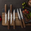 kangdelun Ultra Sharp 6-Piece Steak Knife Set, 4.5" Serrated Blades,