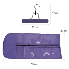 PARXITN Hair Extensions Hanger with Storage Bag, Pack of 2, Rose Purple Hairpieces, Storage Holder, Wigs, Carrier Case for Store Style Hair