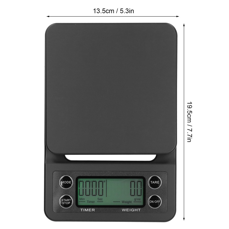 3kg/0.1g Multifunctional Electronic Scale LCD Digital Kitchen Coffee Scale with