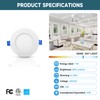 ECOELER 12 Pack 6 Inch Ultra-Thin LED Recessed Ceiling Light