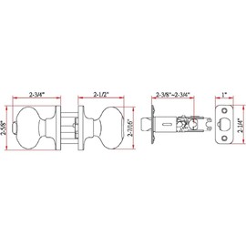 Design House 750505 Egg Keyed Entry Door Knob Satin Nickel