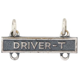 Army Driver-T Qualification Bar Silver Oxide Regulation Size