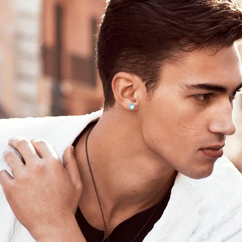 Viking Earrings 925 Sterling Silver Nordic Viking Jewellery Men's Stud