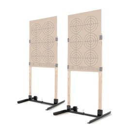 Gelacie 2pcs Adjustable Target Stand Base, H-Shape Shooting Stands for USPSA/IPSC and IDPA Cardboard and Paper Archery Target for Outdoor Shooting Range Practice Steel