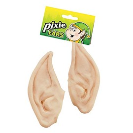 Bristol Novelty MD102 Flesh Pixie Ears | Brown | Pack of 1 Costume, Multi-Colour, One Size