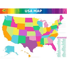 The Peel People, Dry Erase USA Map - Whiteboard for Home, School Classrooms, or Office Use, Great for Teachers and Kids, Large Size, White