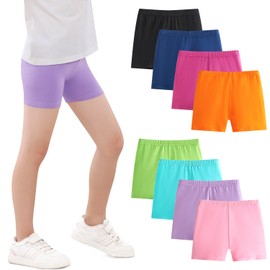 Charmi Girls' Cycling Shorts Summer Shorts Short Leggings Pack of 8, Vibrant colour