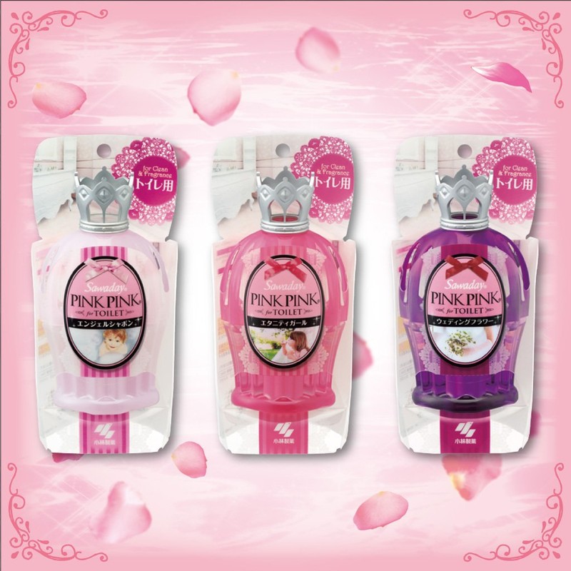 Sawaday Pink Deodorizing Air Freshener for Toilet Refill Wedding Flower