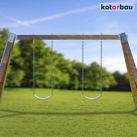 KOTARBAU® Set of 2 Swing Hooks M12 x 190 mm with Shackle and Bolt Hook Thread Hammock Mounting Hook for Swing Swing Suspension Attachment Galvanised Bolts