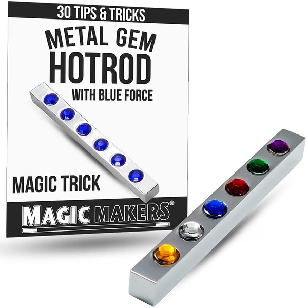 Magic Makers Metal Gem Hotrod - Silver Hotrod with Blue Force - Includes Magic Training Guide