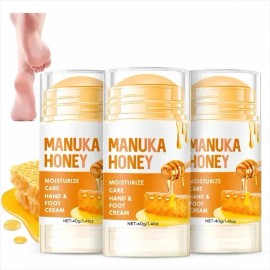 Kit 3 Pzs Balsamo Hidratante Para Pies Y Manos Con Miel De Manuka. Crema En Barra Para Talones Agrietados Y Piel Seca Que Suaviza Nutre Profundamente 