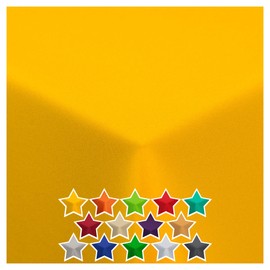 StoffTex Tablecloth, Table Runner, Table Linen, Durable Scratch-Resistant, Polyester Table Decoration for Living Room, Dining Room, Balcony, Garden (Yellow, 100 cm Round)