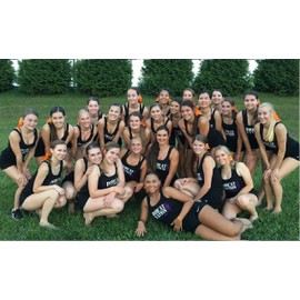 Kenz Laurenz Teens Women Girls 7 inch Jumbo Cheer Bow Big Hair Bows with Ponytail Holder Large Classic Accessories, Softball Cheerleader Sports Elastics Ties Handmade (Pack of 10) - Forest Green