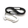 Mini Carabiner S Type D Type Camping Key Ring Hook Aluminum Mountaineering SW31001 D type/black 29ea