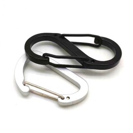 Mini Carabiner S Type D Type Camping Key Ring Hook Aluminum Mountaineering SW31001 D type/black 29ea