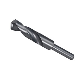 CoCud Reduced Shank Drill Bit Cutting Edge 0.8 inch (20.5 mm) 0.5 inch (12.7 mm) Shank Nitride Coated High Speed Steel 6542 Twist Drill Bit for Stainless Metal Wood