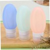 PACKOVE 3 Pcs Silicone Squeeze Travel Bottles with Caps Refillable