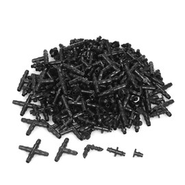 Drip Irrigation Parts, 1/4 Drip Irrigation Fittings Drip Irrigation with Waterresistant 200PCS / 250PCS Kit for Farm, Lawn, Greenhouse Gardening (200pcs)