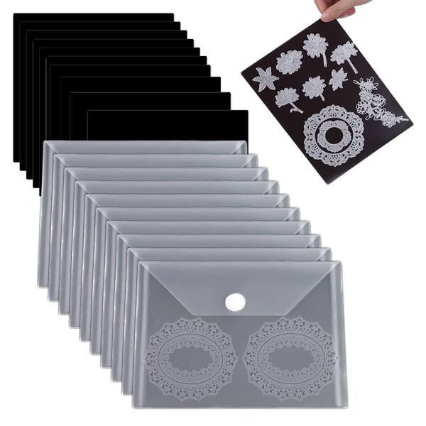 20Pcs/Set 10 Rubber Magnetic Sheets 0.5mm Thickness with 10 Clear