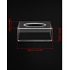 QWORK® Acrylic Tissue Box, Tissue Holder, Napkin Dispenser, Clear, Placed