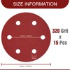 Awutzut 9 Inch 6 Hole Sanding Discs 320 Grit Hook