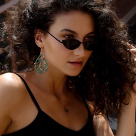 100pcs Unfinished Hollow Drop Wood Cutouts Blank Filigree Teardrop Wooden Pieces Earring Pendants Random Mixed Shape for DIY Jewelry Crafts Making