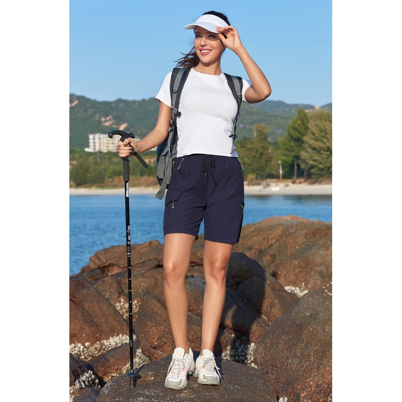 GymBrave Women's Hiking Shorts Quick Dry Lightweight Cargo Shorts for