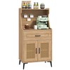LOKO 45.5” Kitchen Pantry Cabinet, Coffee Bar Cabinet with DIY