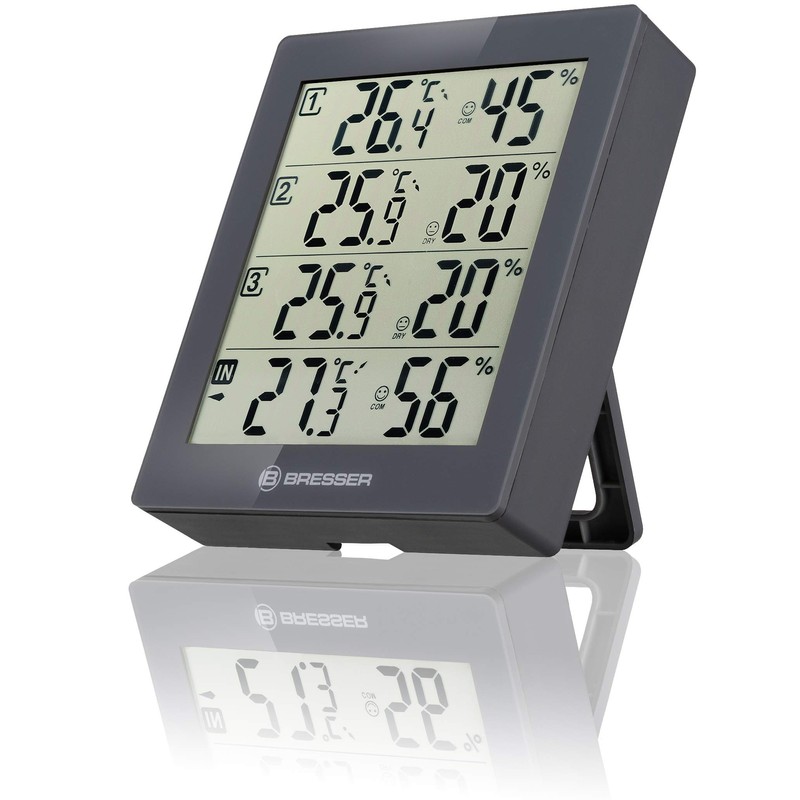 Bresser Temeo Hygro Quadro Thermometer with 3 Outdoor Sensors