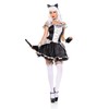 6 PC. Ladies Anime Cat Woman Satin Dress Costume Set
