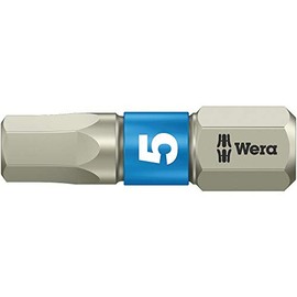 Wera 3840/1 071070 Stainless Steel Suspension Bit, Hexagon 1.5X25