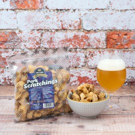Mr Tubs Pork Crackling Mr Tubs Premium Hand Cooked Pork Scratchings Bag - (250 g, Perfectly Salted)
