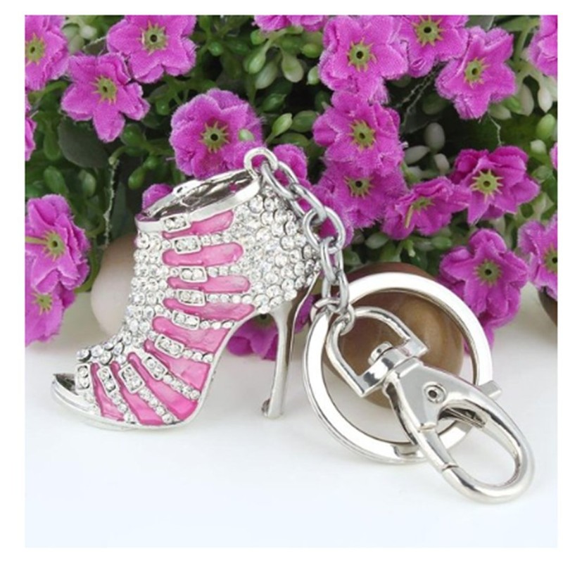 Crystal Rhinestone Diamante High Heel Shoe Decoration Chain for Phone