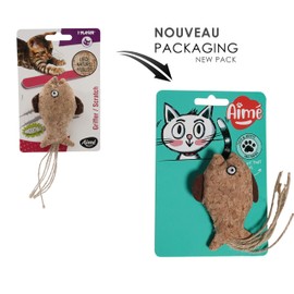 Aime 9cm Natural Cork Cat Toy with Catnip for Claws