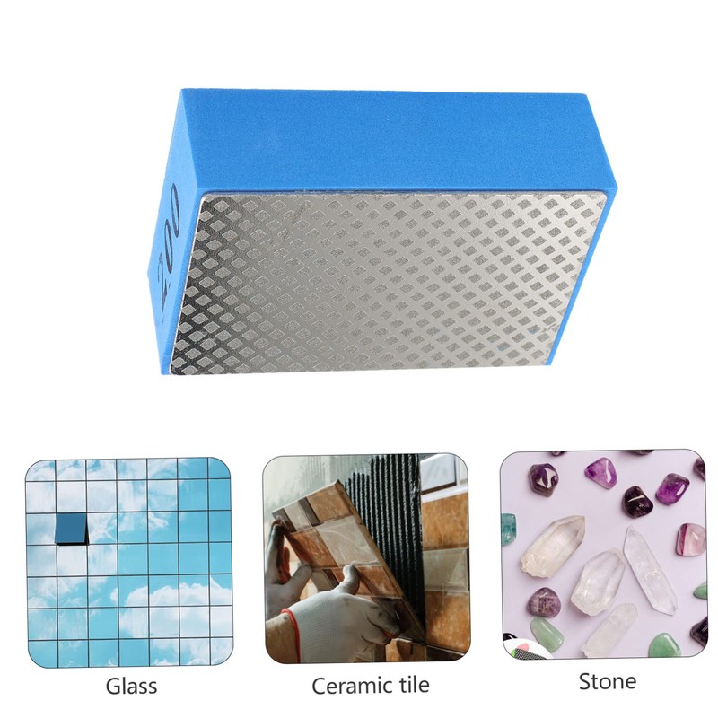 Operitacx Handheld Diamond Polishing Pads Grit Sponge Grinding Blocks for