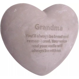 Grandma Heart Shaped Memorial Stone, Sympathy Gift, Remembrance Garden Accent