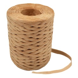 Raffia Ribbon Yarn 200m Brown Raffia Paper Ribbon String Rafia Packing Twine Ribbons for Gift Wrapping Crochet Craft Decoration