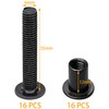 16 Sets Black Hex Socket Nut & Bolt,Furniture Connection Bolts