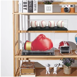 Baseball Display Case for 4 Pack in one,Baseball Holders for Balls Display,Acrylic Baseball Stand Storage ,Memorabilia Display Case for Tennis Ball,Lacrosse Ball,Bocce Ball