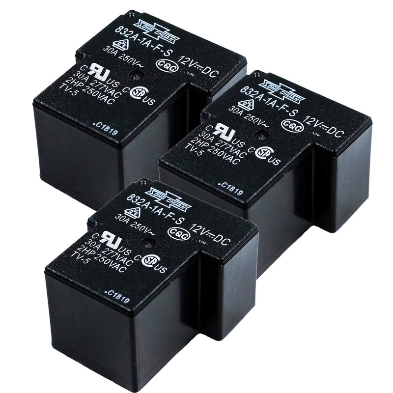 (Pack 3) Song Chuan 832A-1A-F-S Relay 30 A SPST (1