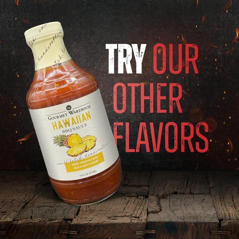 Gourmet Warehouse Sweet Heat and Golden Carolina BBQ Sauce, Premium