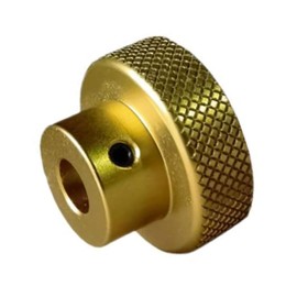 CHANCS Aluminum Alloy Handwheel Knurled Adjustment Gold Handle 40mm OD 7mm Bore Mini Handwheel Mechanical Hand Wheel for Machine Tool