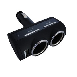 Procyon シガーソケット 2連 USB スイッチ付き 12/24V ラバーコーティング DL-76