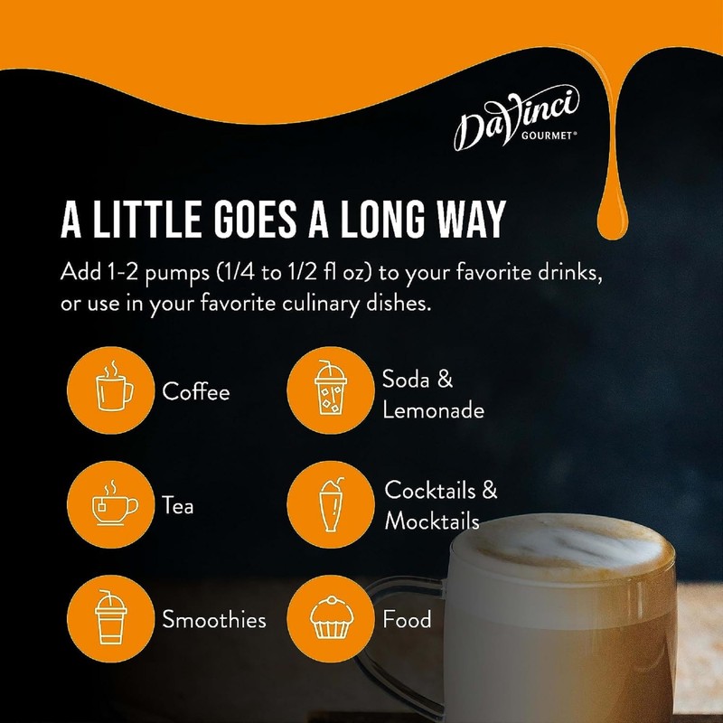 DaVinci Gourmet Classic Peach Syrup, 25.4 Fluid Ounces (Pack of