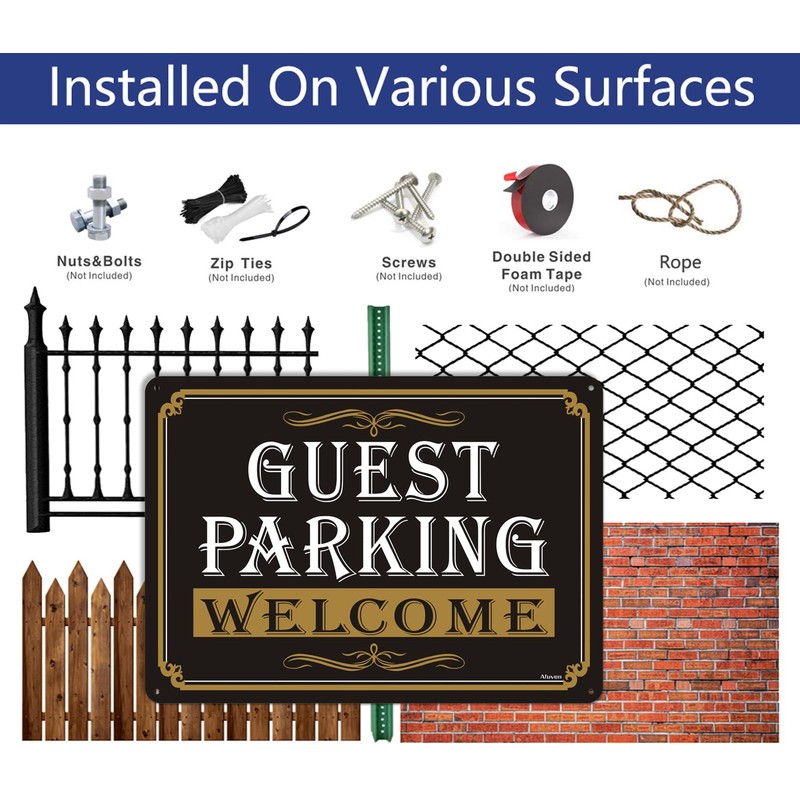 Welcome Guest Parking Signs 14"x 10" Visitor Parking Signs Metal