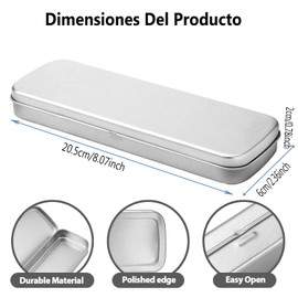 3 Piezas Caja De Hojalata,Estuche Organizador De Bolígrafos Recipiente De Hojalata, para Marcadores,Organizador para Guardar Marcadores, Estuche,Pequeño Recipiente Metálico Cajas